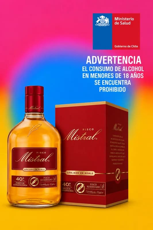 Pisco Mistral Reservado Añejado en Roble 40°