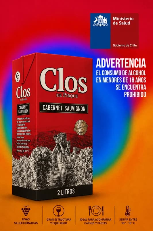 Clos de Pirque Cabernet Sauvignon 2 L (Tetra Pak)