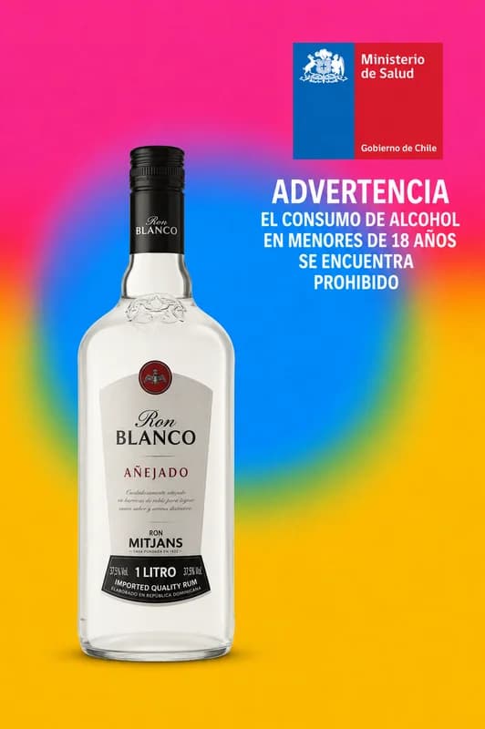 Ron Blanco Añejo Mitjans 1 Litro