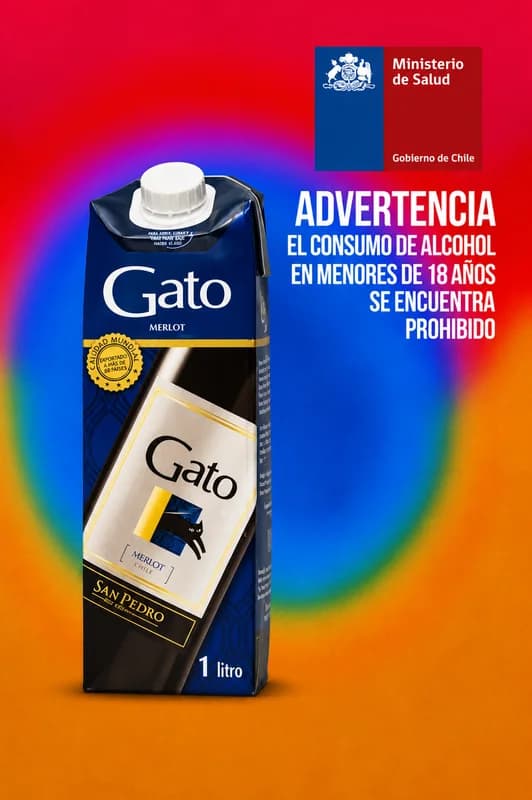 Vino Gato Merlot 1 L (Tetra Pak)