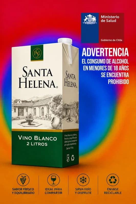 Santa Helena Vino Blanco 2 L (Tetra Pak)