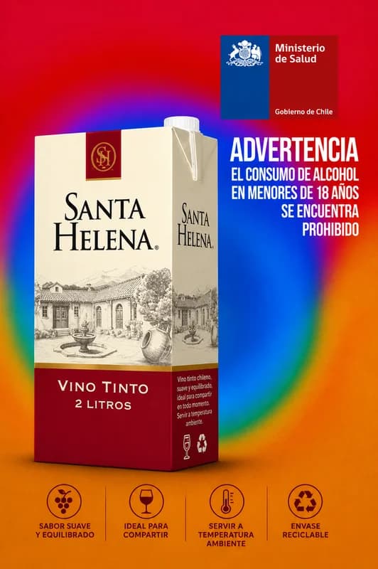 Santa Helena Vino Tinto 2 L (Tetra Pak)