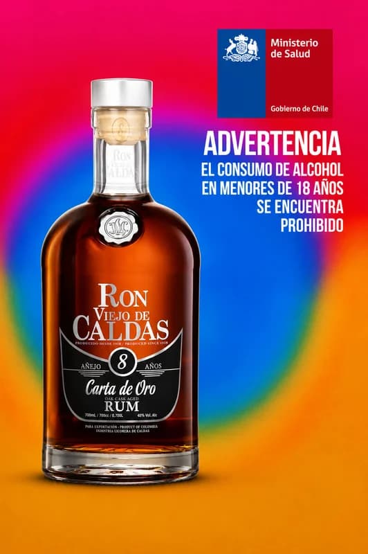 Ron Viejo de Caldas Carta de Oro 8 Años 700 ml
