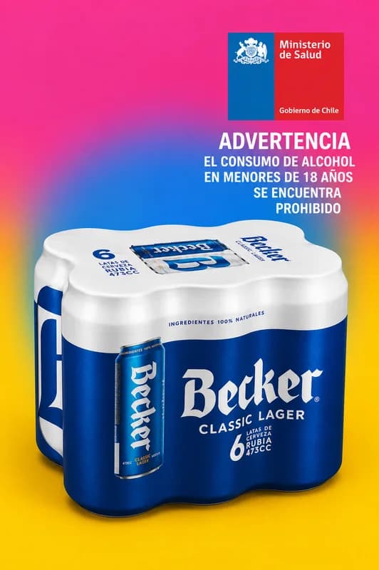 Cerveza Becker Classic Lager – Pack 6 x 473 cc