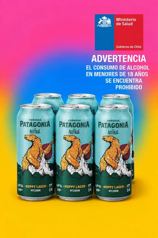 Cerveza Patagonia por Austral Hoppy Lager Mylodon – Pack 6 x 470 cc